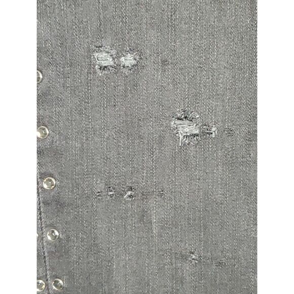 Levi's Premium Mile High Super Skinny Black Jeans Rhinestones Distressed Size 27 - Picture 4 of 13